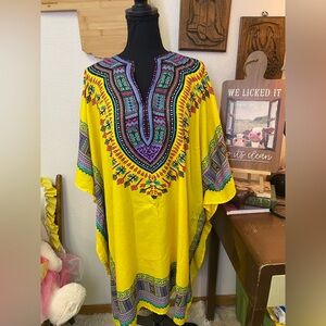 Sante Classics Kaftan Kimono OSFM Free Size Boho Hippie Glam Chic Lounge 36”